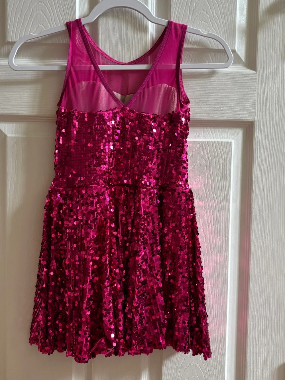 Weissman Hot Pink Sequin Dance Costume Dress